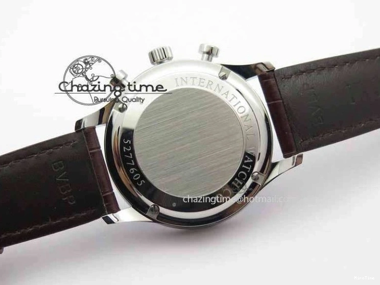 MIROTIME 0331 Unique Portuguese IW3714 Diam ZF V2 1:1 Best Edition Gray Dial On Brown Leather Strap A79350 (Slim Movement) 7250